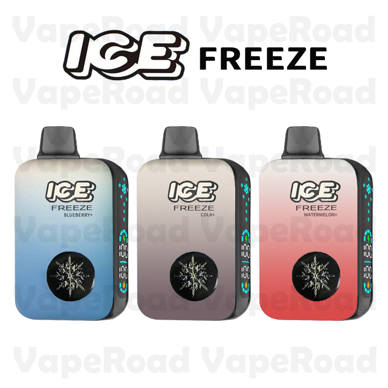 ICE FREEZE 四段調涼 一次性電子煙｜約 10000 口拋棄式主機・可充電＋螢幕顯示電量